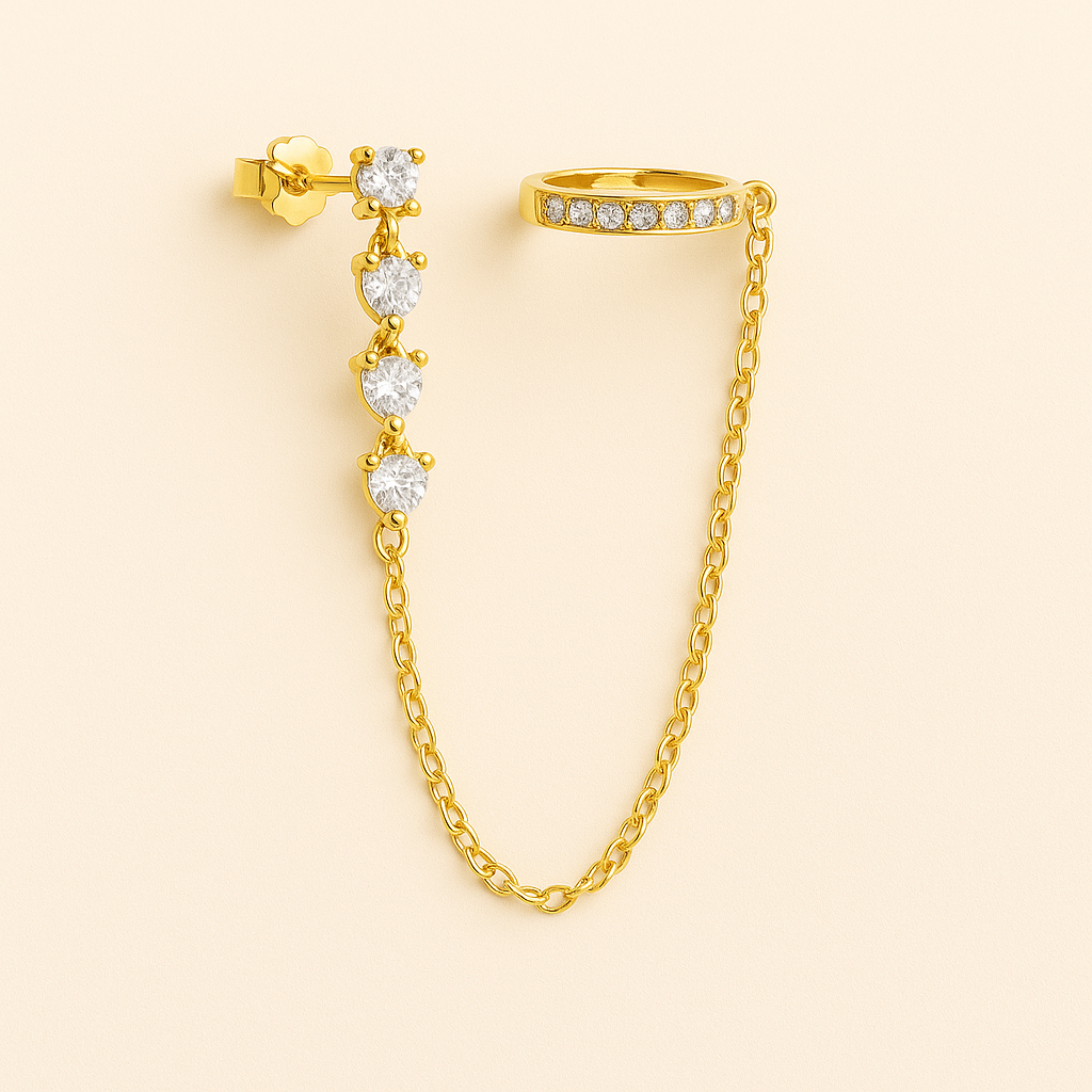 Audra Chain Cuff Earrings