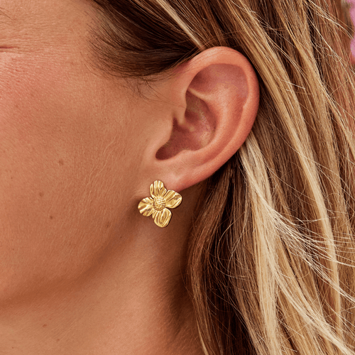 18K Gold Flora Earrings