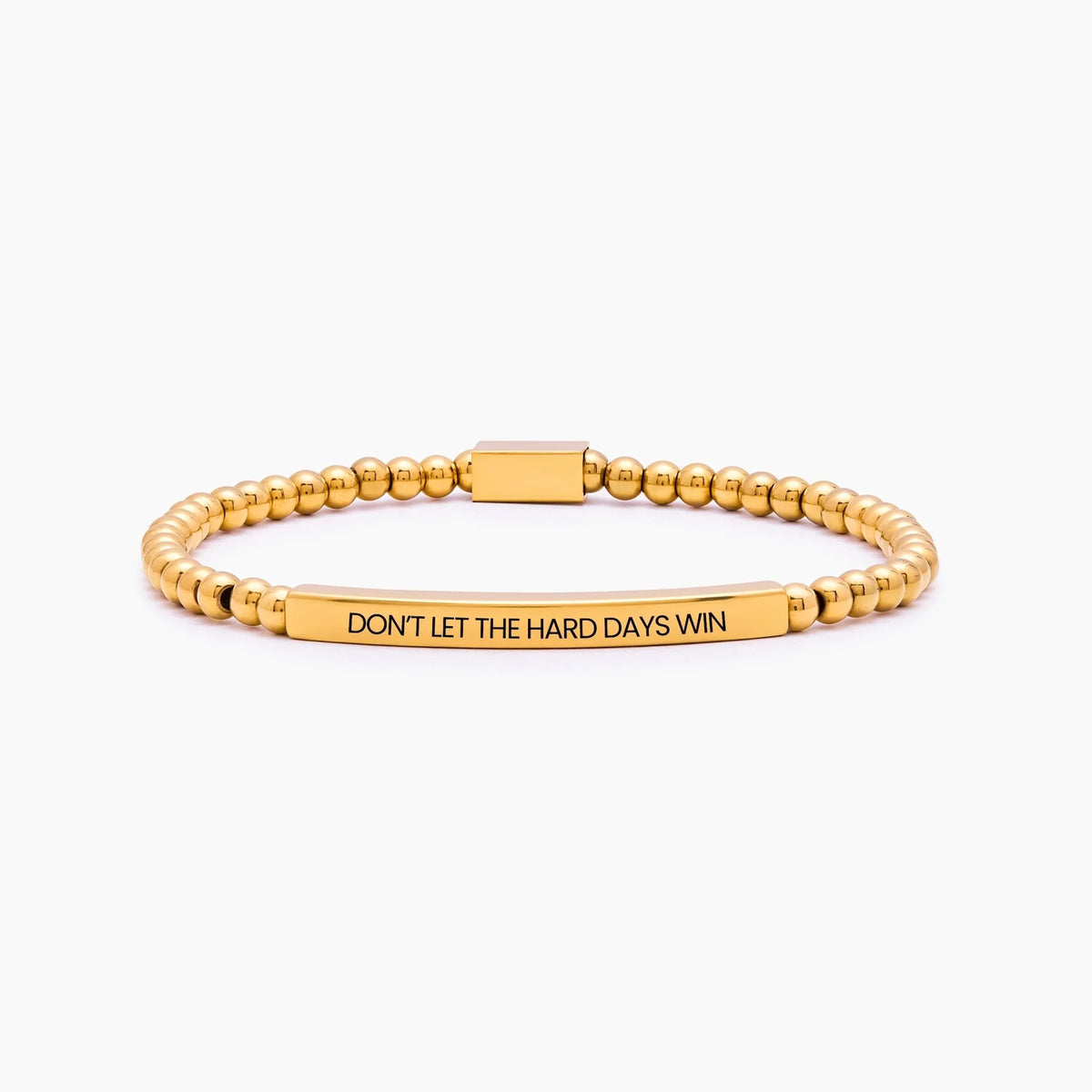 Bracelet perlé « Ne laissez pas les jours difficiles gagner »