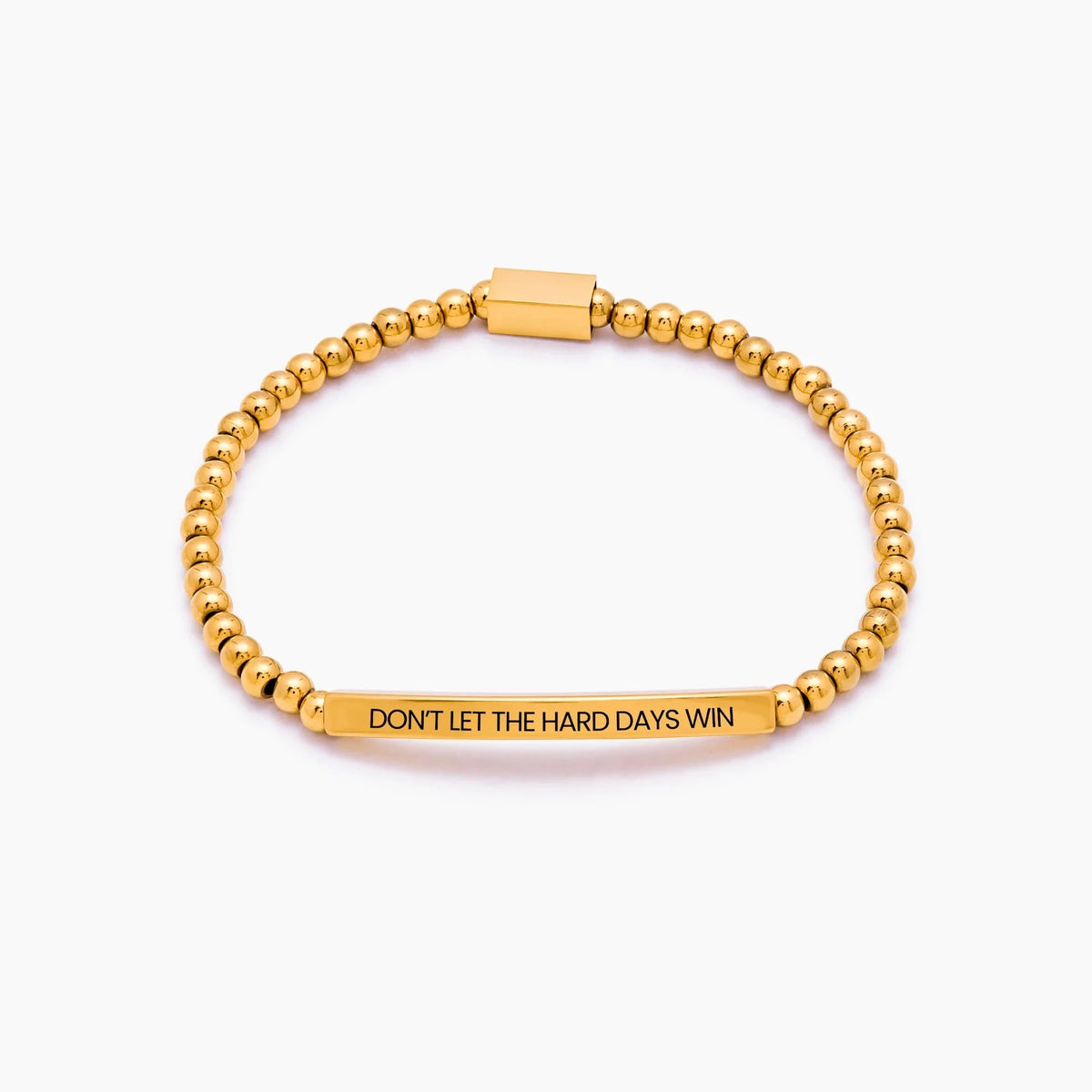 Bracelet perlé « Ne laissez pas les jours difficiles gagner »