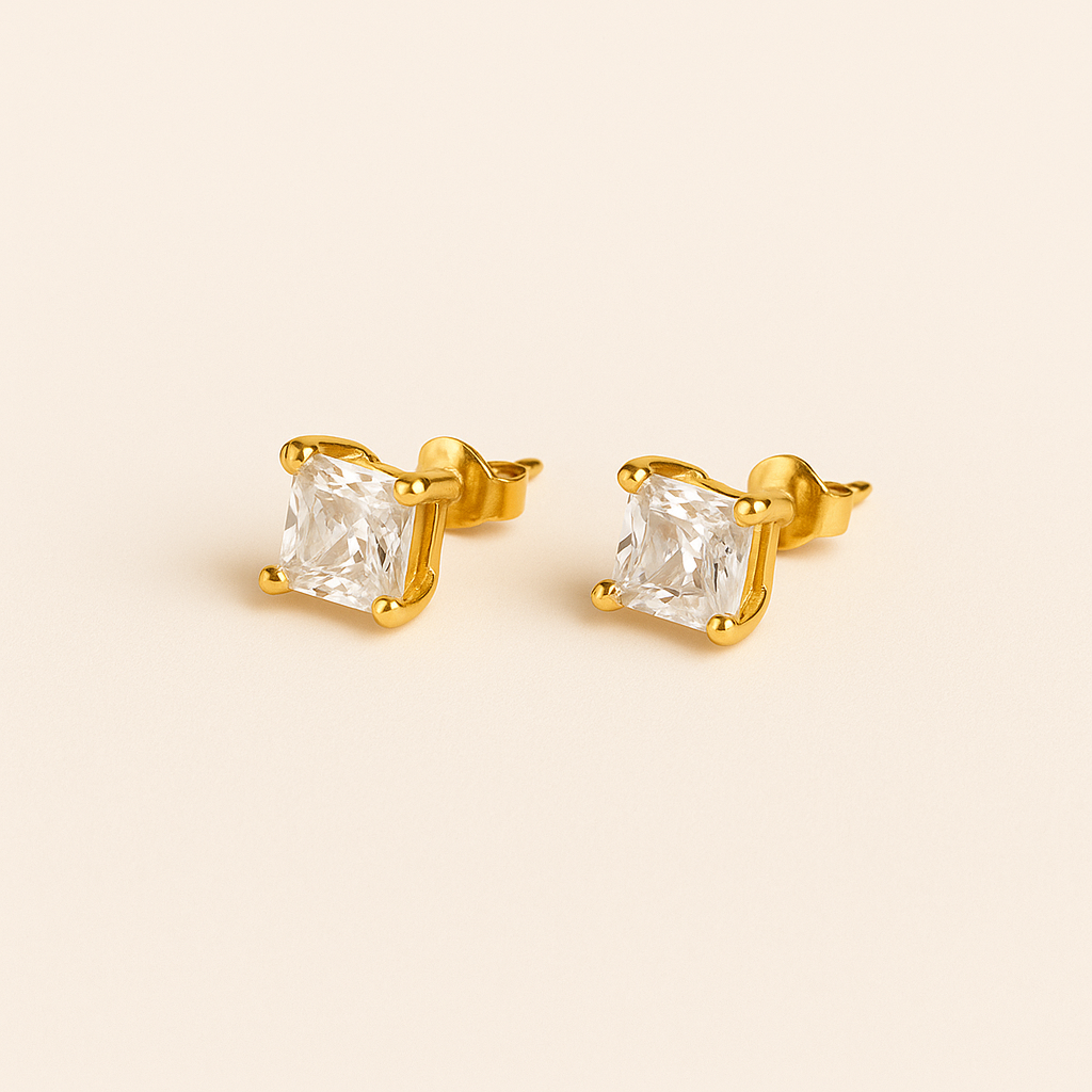 April Square Studs