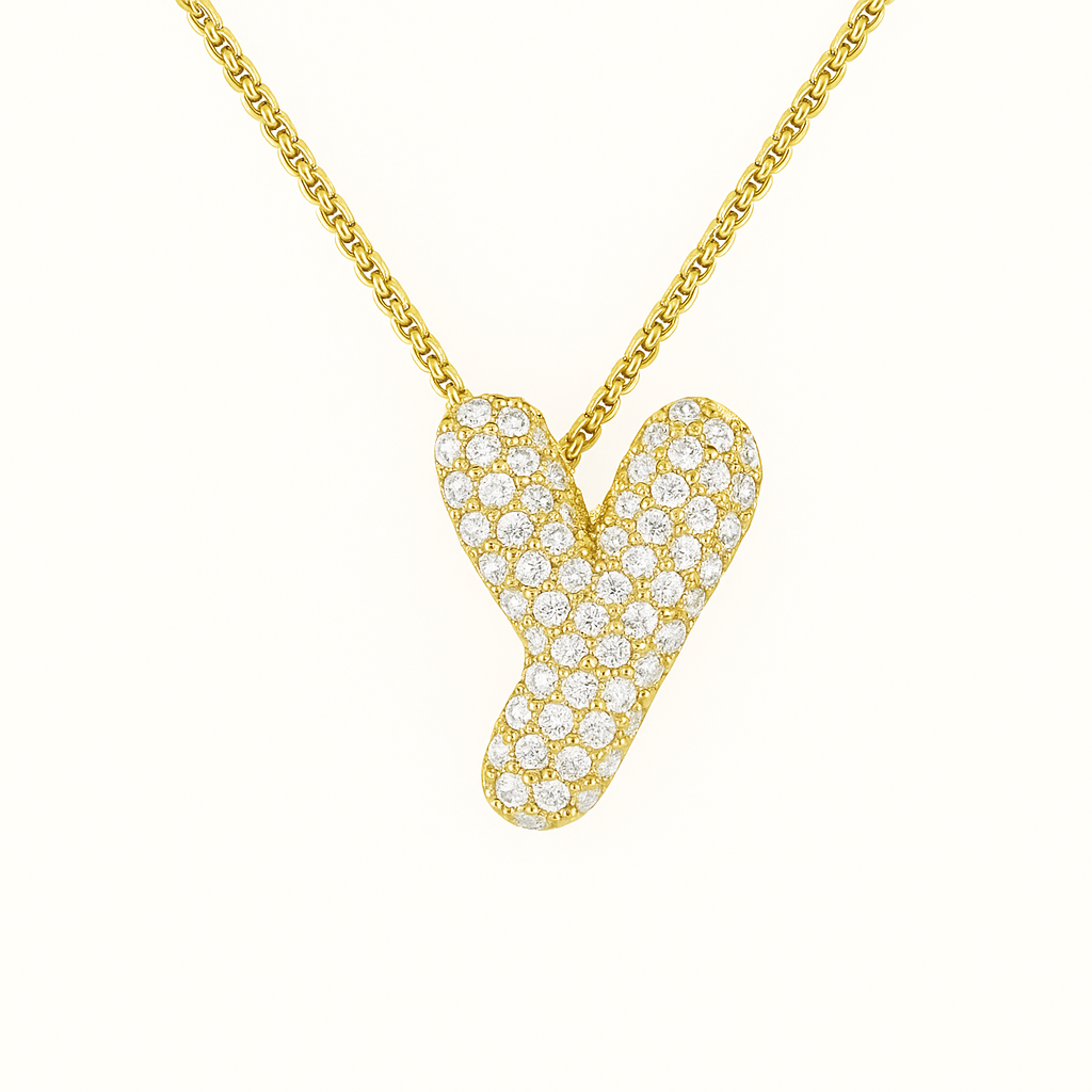 Collier initiales dorées