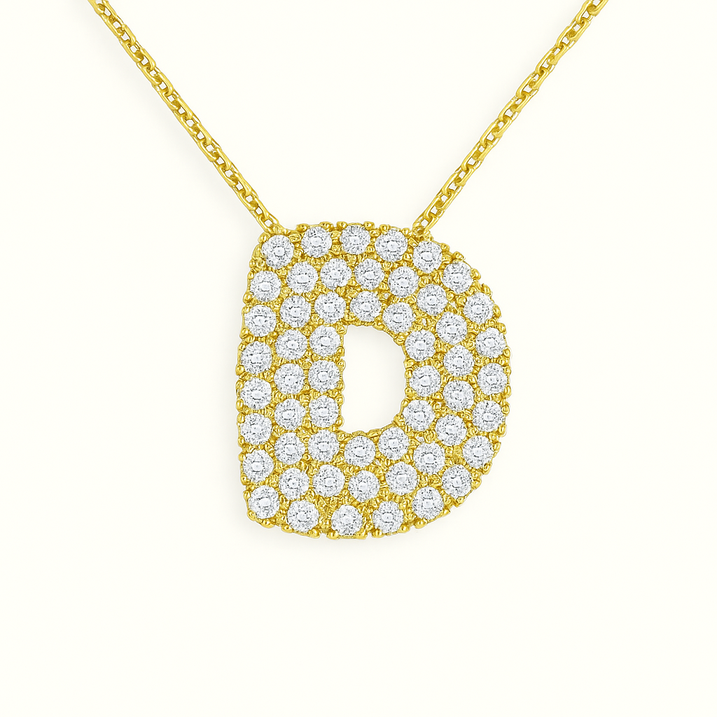 Collier initiales dorées