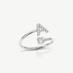 Bague initiale scintillante