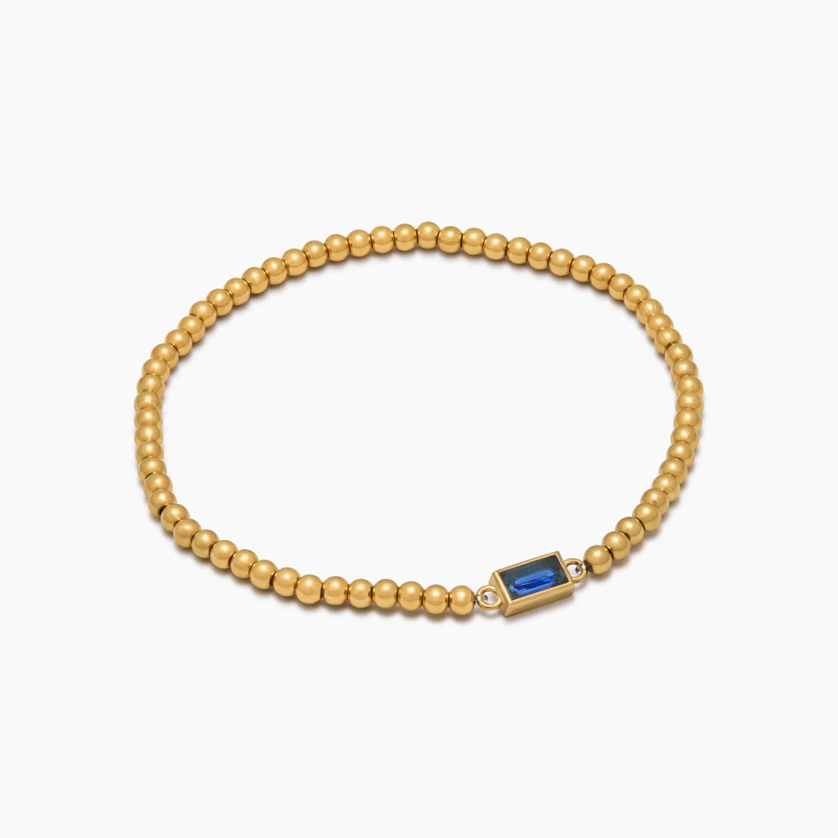 Bracelet pierre de naissance perlé or