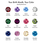 Custom Sideway Initial Birthstone Necklace