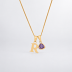 Collier Pendentif Pierre de Naissance Initiale