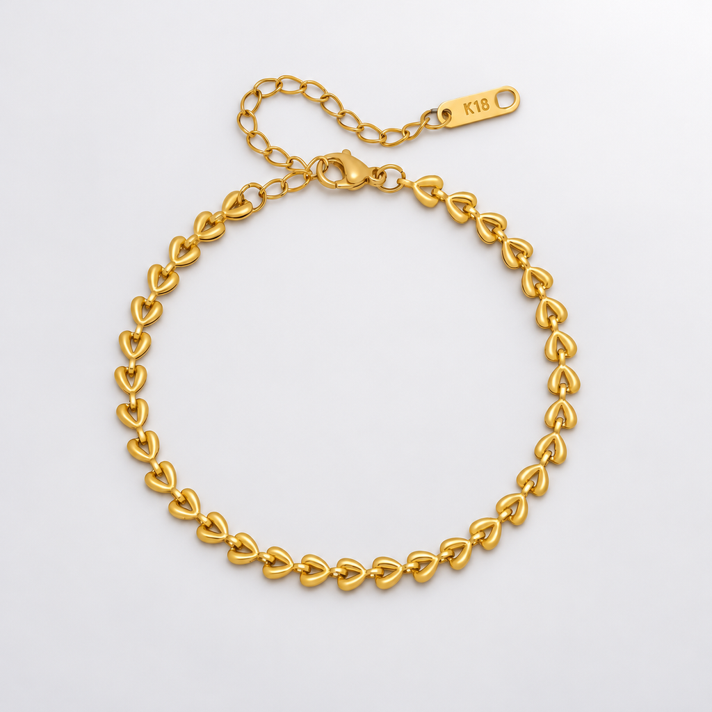 Bracelet Chaîne de Cœurs