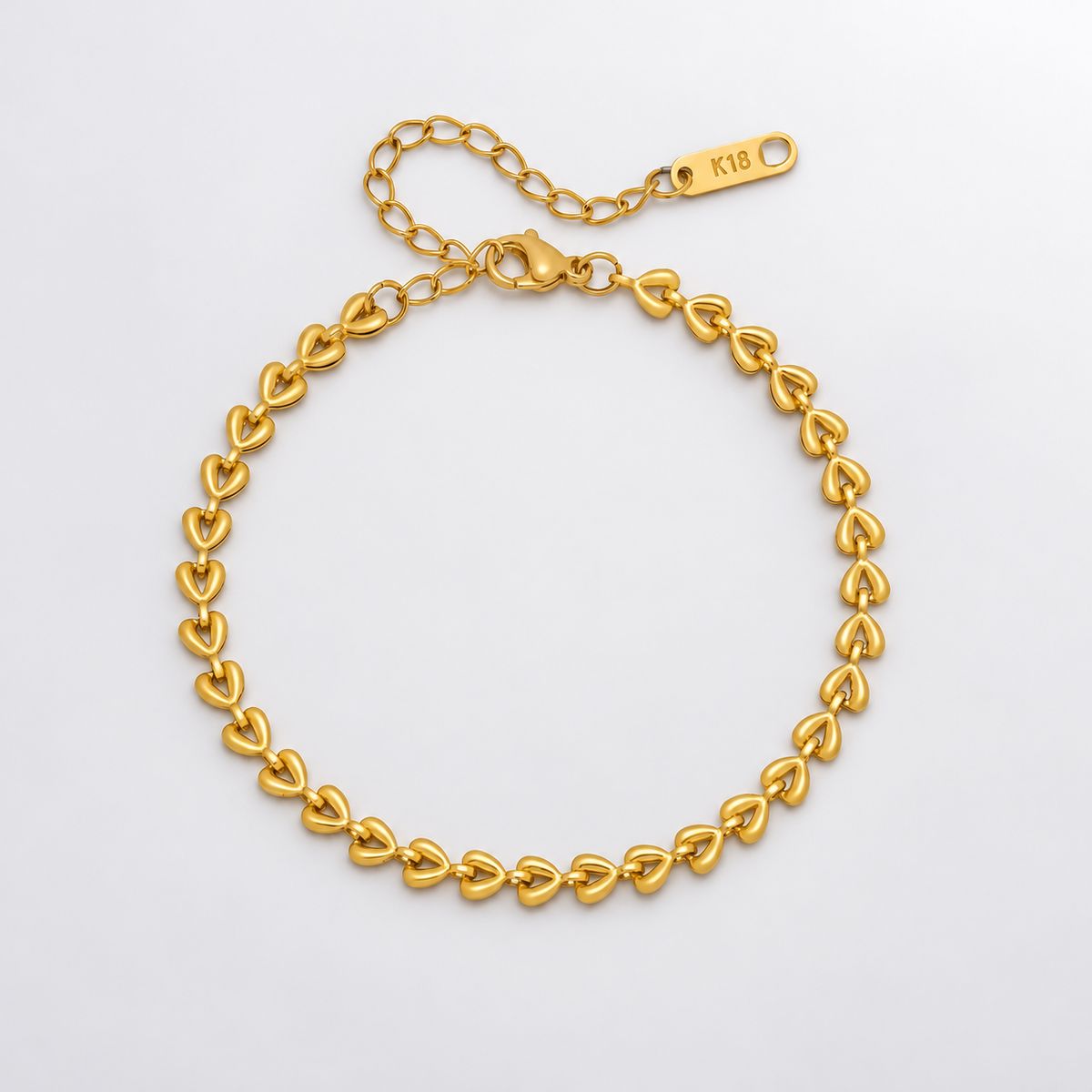 Bracelet Chaîne de Cœurs