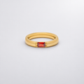Bague anneau pierre de naissance taille baguette