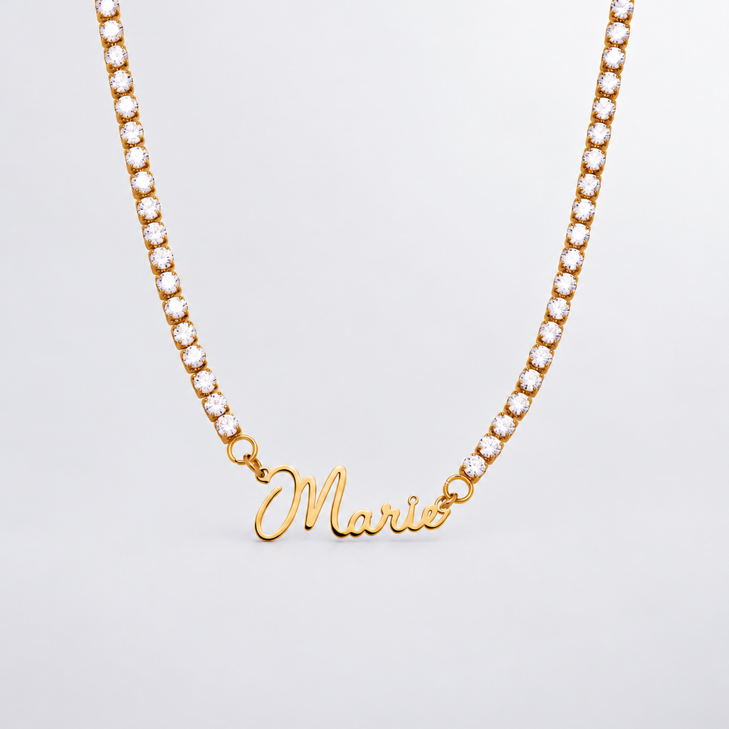 Collier de tennis prénom