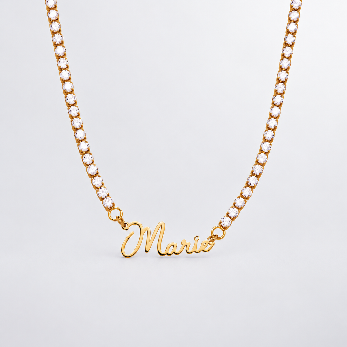 Collier de tennis prénom