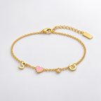 Armband mit Anfangsbuchstaben, Geburtsstein und Sternzeichen