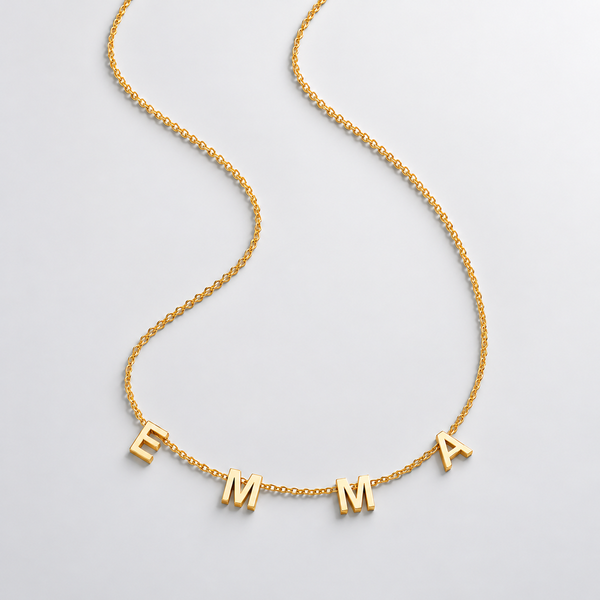 Collier prénom initial personnalisé