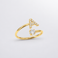 Bague initiale scintillante