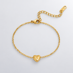 Lettered Heart Bracelet