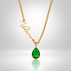 Collier avec prénom et pierre de naissance