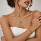 Collier avec prénom et pierre de naissance