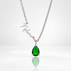 Collier avec prénom et pierre de naissance