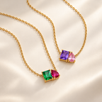 Collier Toi et Moi avec pierre de naissance