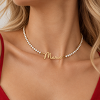 Collier de tennis prénom