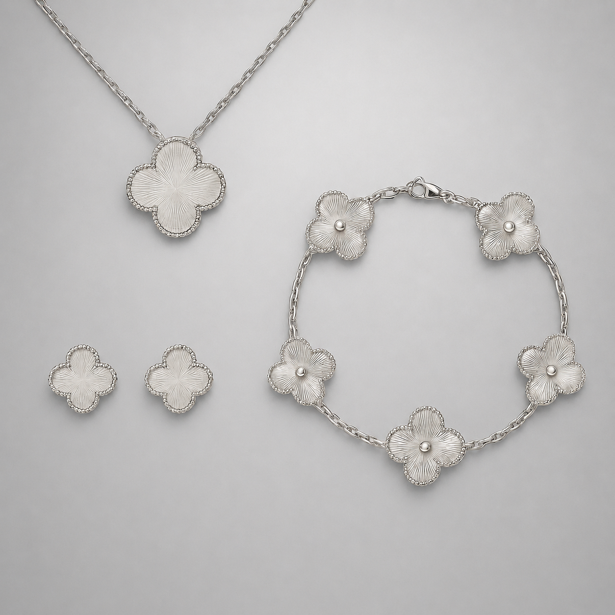 Parure Trèfle Argent