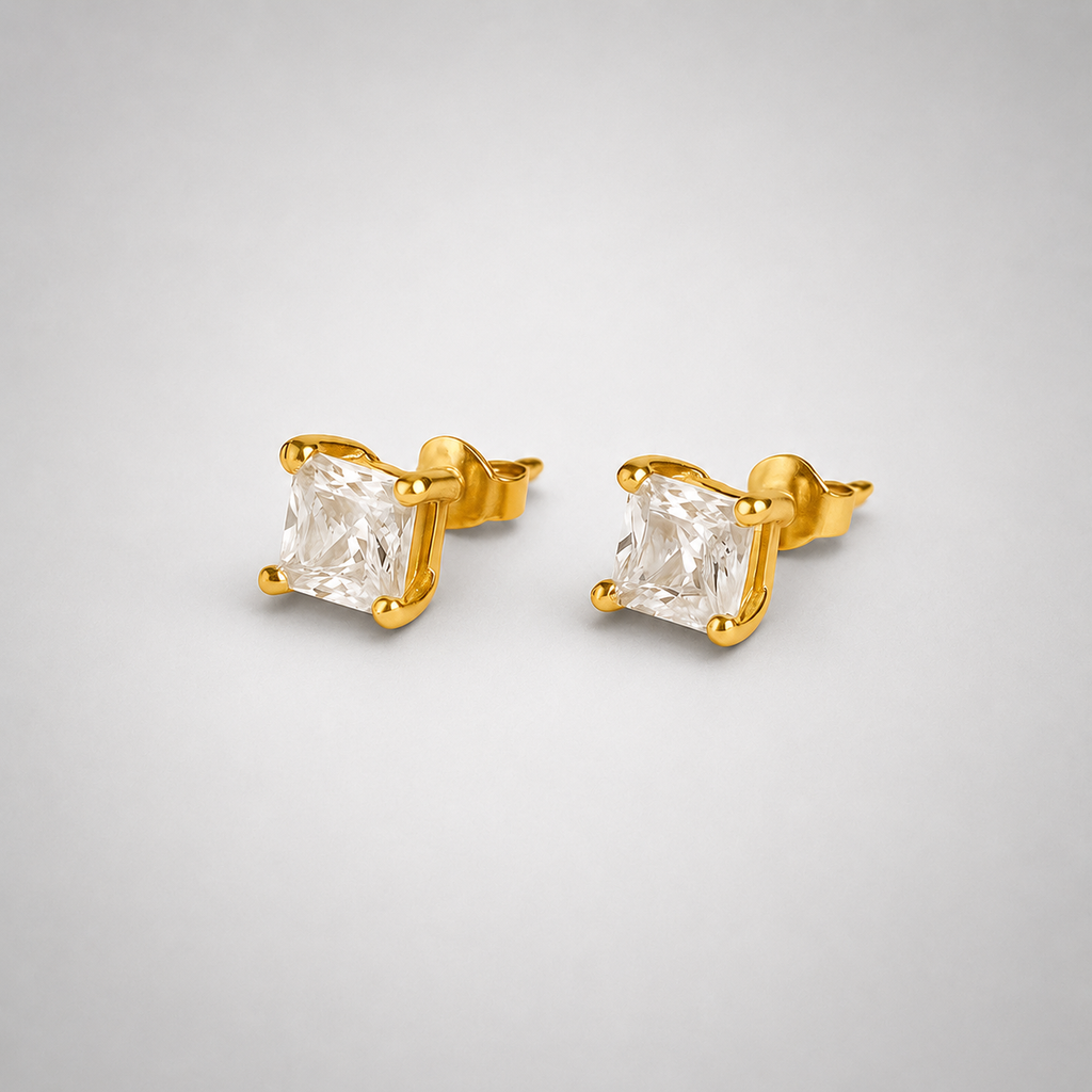 April Square Studs