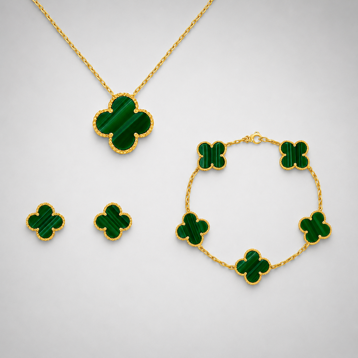 Parure Trèfle Vert