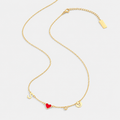 Initial Heart Necklace with Birthstone and Zodiac Sign