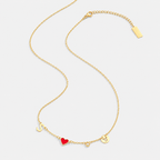 Initial Heart Necklace with Birthstone and Zodiac Sign