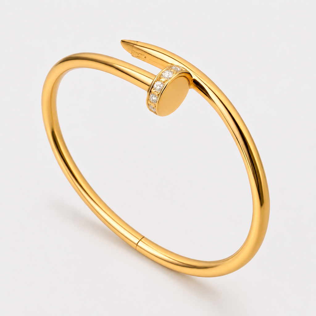 Bracelet clou avec zircon