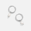 Freshwater Pearl Delphine Silver Hoop Earrings