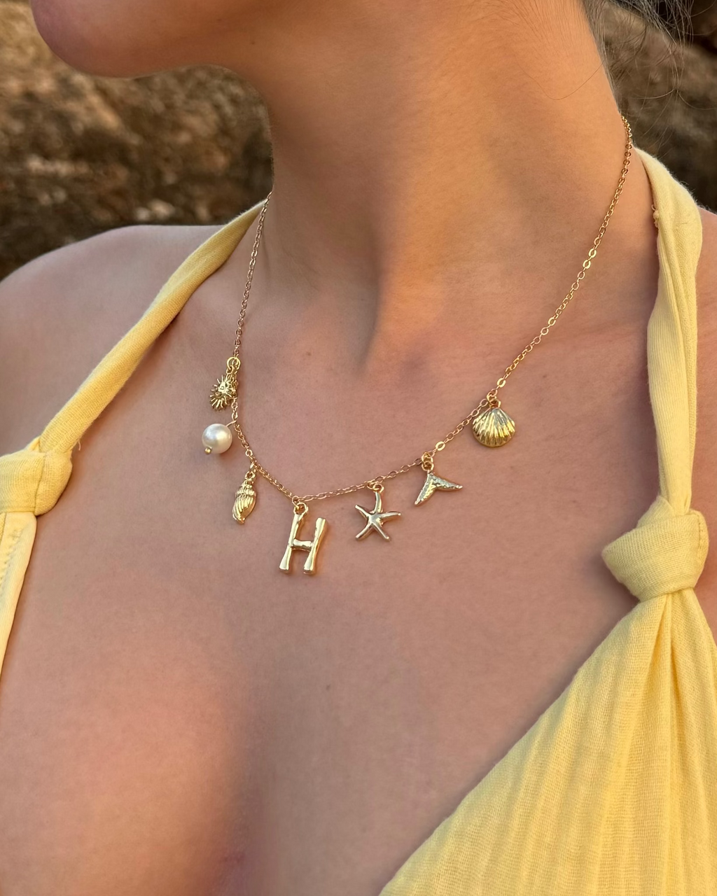 Summer Initial Necklace