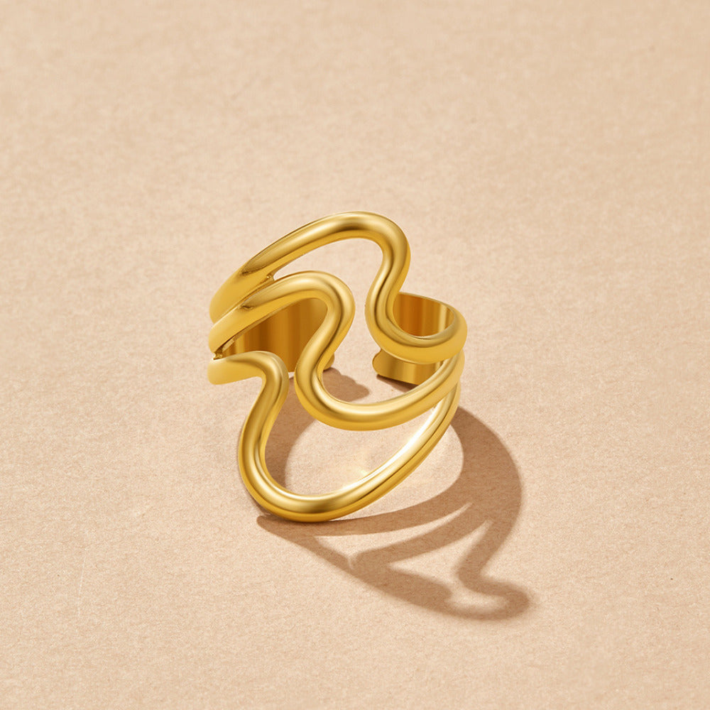 Golden ocean Wrap Ring
