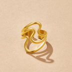 Golden ocean Wrap Ring