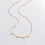 Collier avec initiale, pierre de naissance et signe du zodiaque