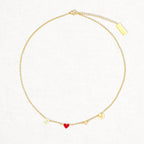 Initial Heart Necklace with Birthstone and Zodiac Sign