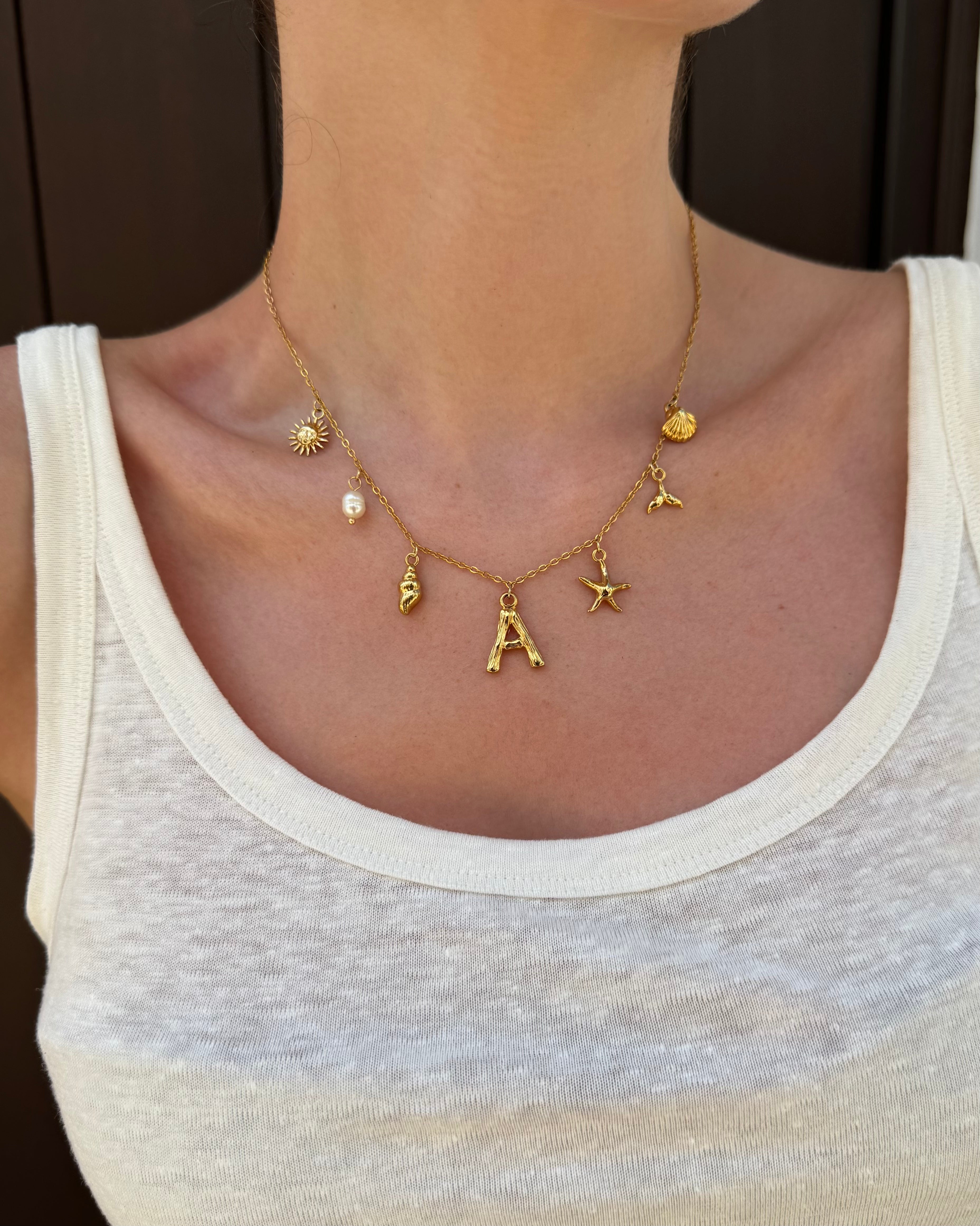 Summer Initial Necklace