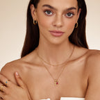 Collier Pendentif Pierre de Naissance Initiale