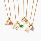 Collier Pendentif Pierre de Naissance Initiale