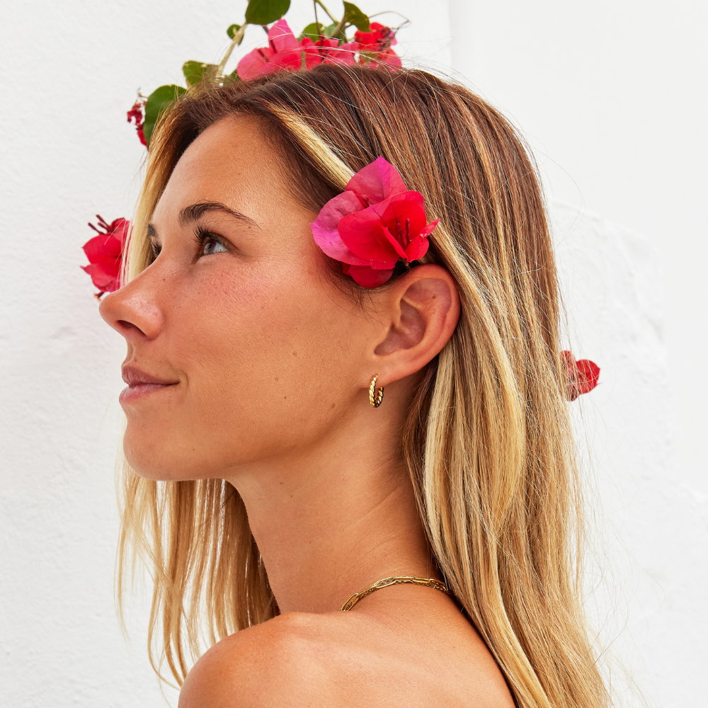 Lina Gold Twist Earrings