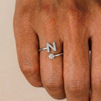Bague initiale scintillante