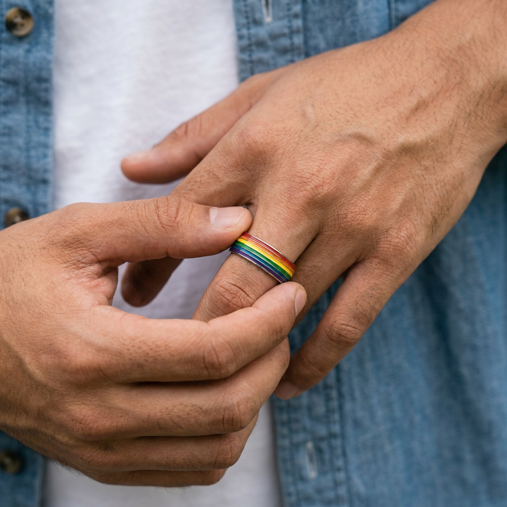 Titanium Rainbow Ring