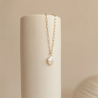 Kos Pearl Paperclip Necklace