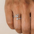 Bague initiale scintillante