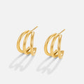 Violette Triple Gold Hoop Earrings