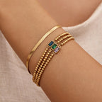 Bracelet pierre de naissance perlé or