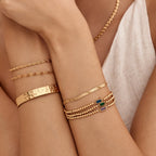 Bracelet pierre de naissance perlé or
