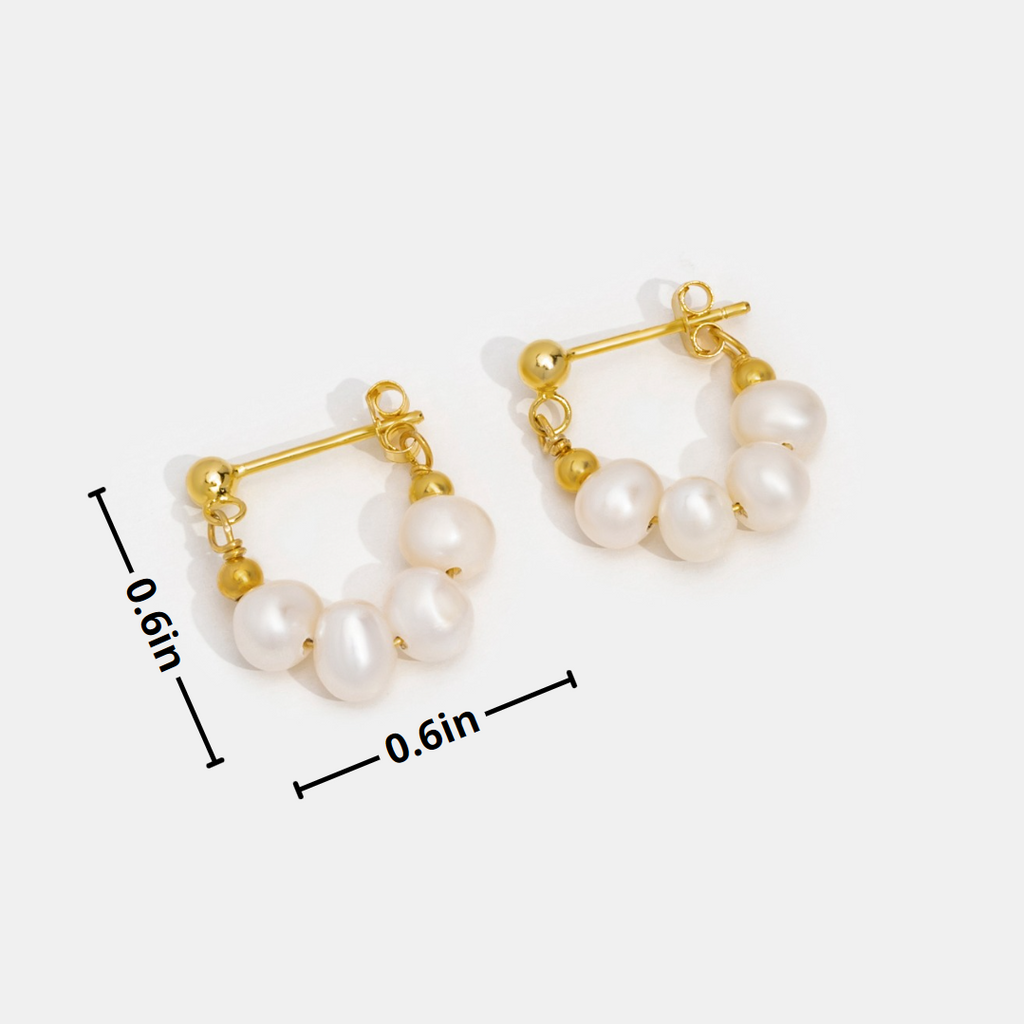 Brigitte Pearl Hoop Earrings