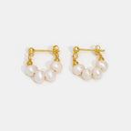 Brigitte Pearl Hoop Earrings
